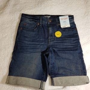 Boys Jean Short Cat & Jack Dark Blue Adjustable  8